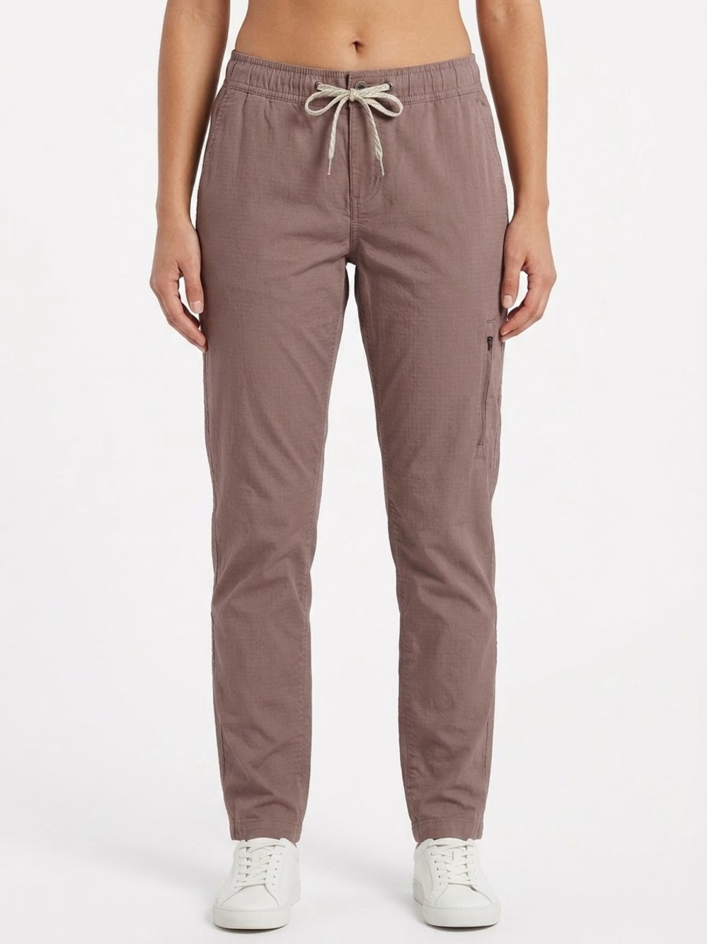 Vuori Ripstop Pants Women‎ Medium Brown Organic Cotton Hiking Drawstring VW401